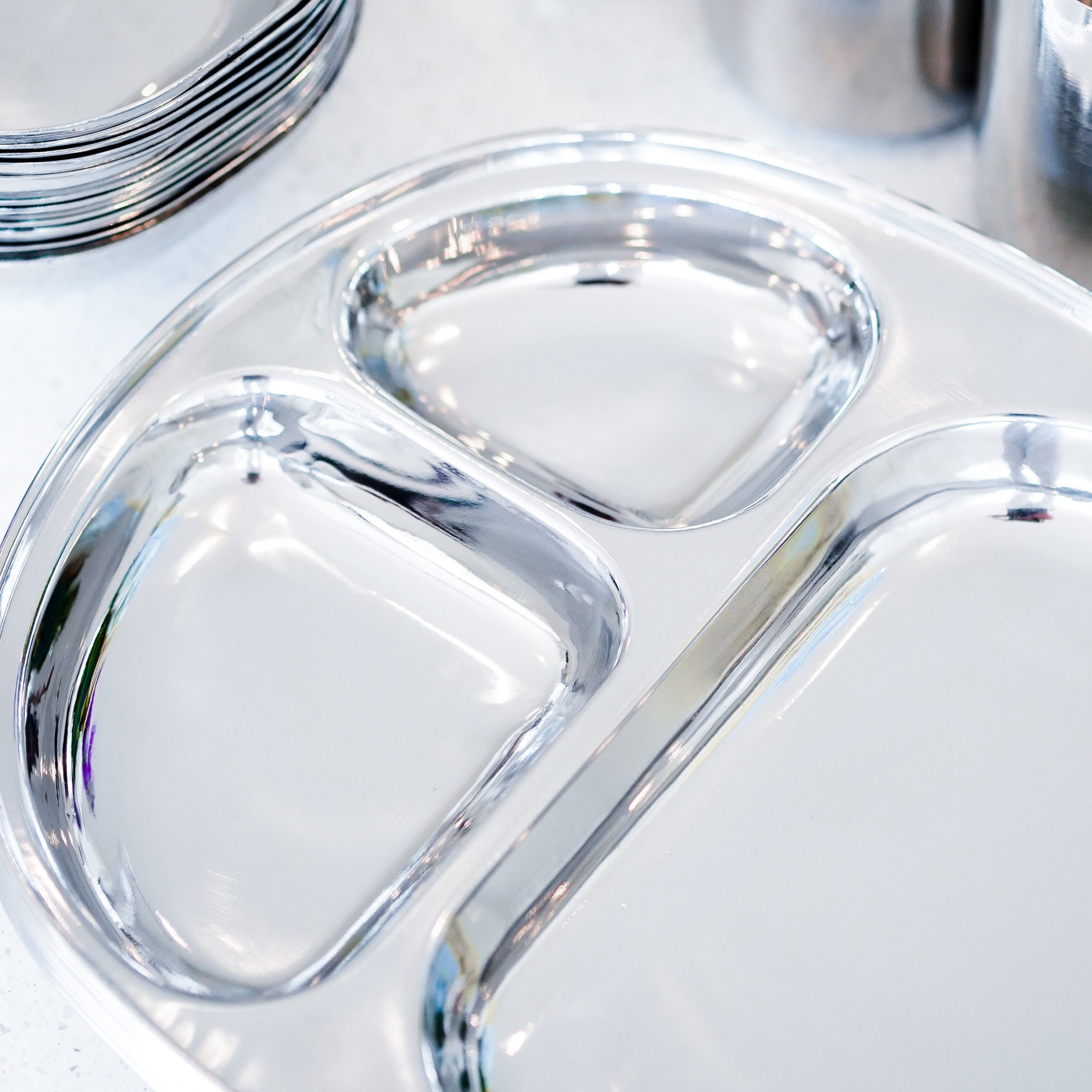 stainless steel compartment plates